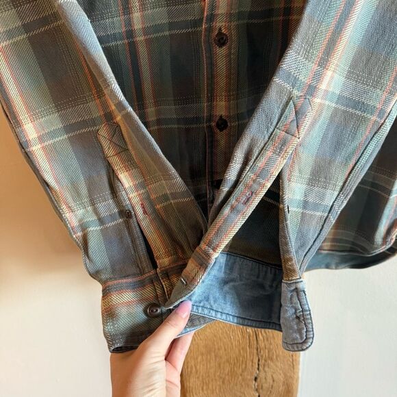 The Field Plaid Button Up Shirt Jacket 100% Cotton XL - Picture 2 of 8